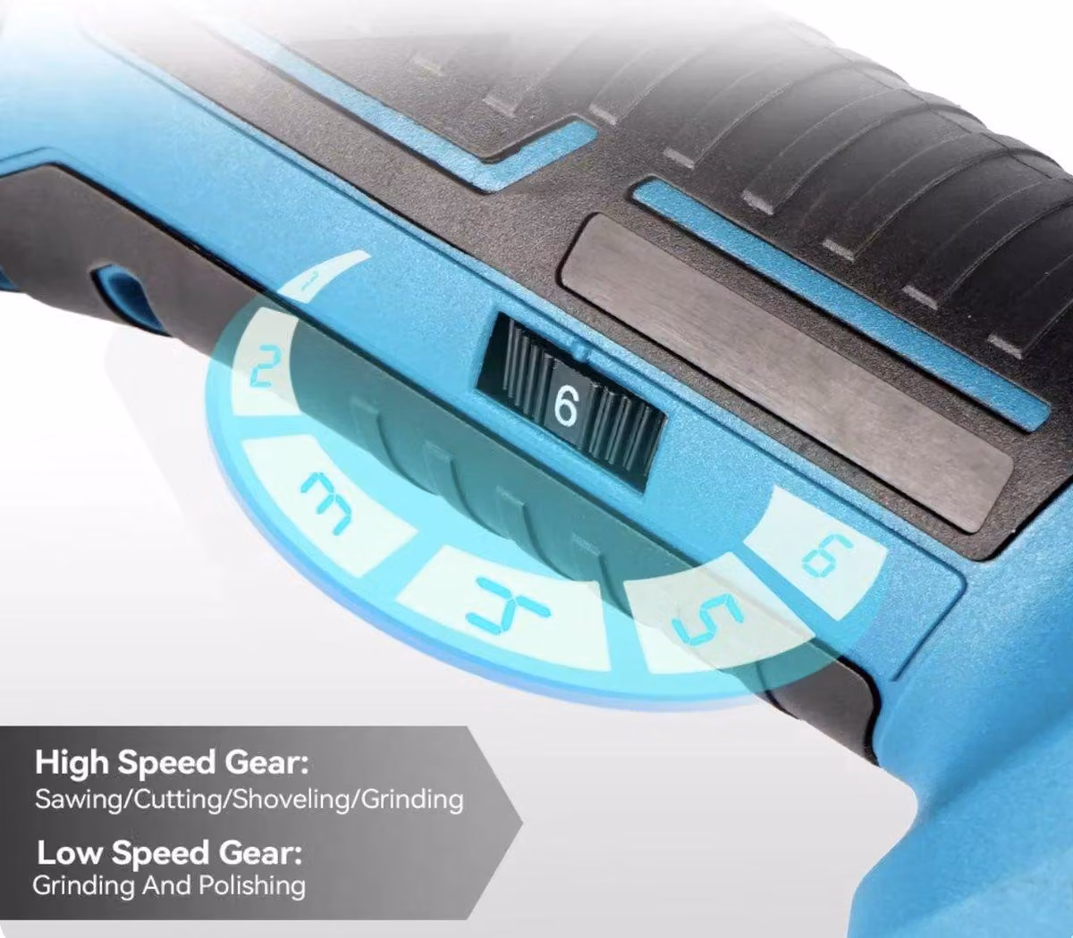 Multitool - Multitool elettrico - Levigatura - Taglio - Rettifica - Troncatura - 6 velocità - 2 batterie