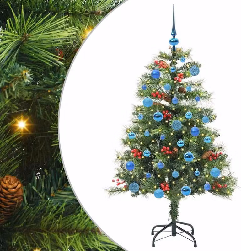 Albero di Natale artificiale Verde 150 cm PVC e Metallo