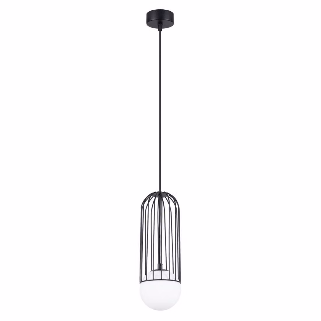 Lampada a sospensione BRINA 1 nero 1xG9 8W acciaio 115x12x12cm Sollux Lighting