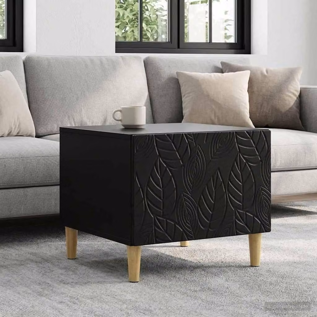 Maison Exclusive - Tavolino nero, dimensioni 50 x 49 x 40 cm, realizzato in materiale composito di legno