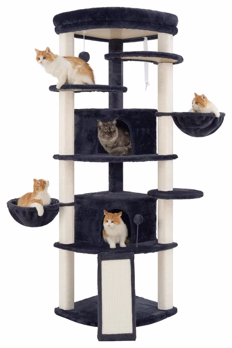 Albero per gatti multistrato con tiragraffi