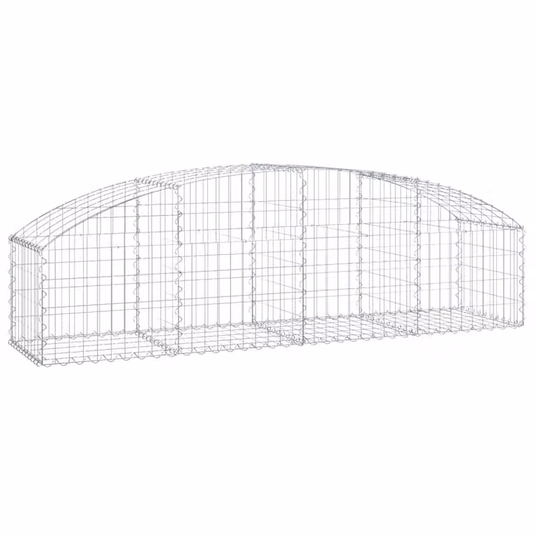 Cesto Gabbione ad Arco 200x50x40/60 cm Ferro Zincato