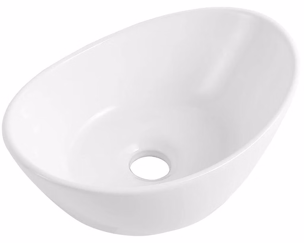 CERANO - Lavabo in Vetroceramica - da appoggio - Avelia - bianco lucido - 36x24,5 cm