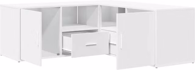 Mobile Angolare Bianco 200x40x45 cm in Truciolato CFW6086068