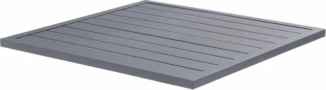 Oviala - Piano tavolo quadrato in alluminio grigio 70x70 cm per gamba Klipo