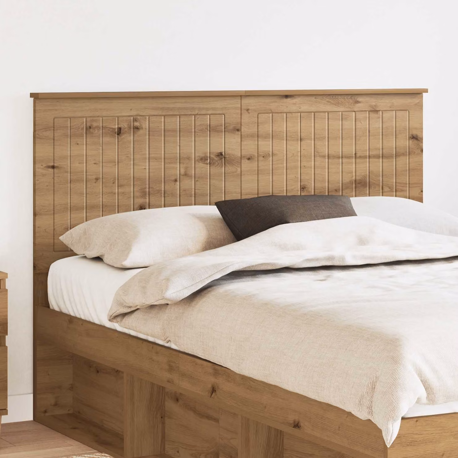 Testiera per letto vidaXL in legno ingegnerizzato rovere, stile moderno, colore marrone