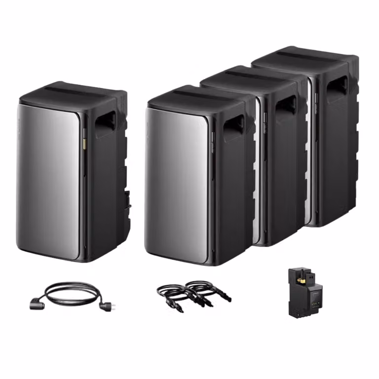 Stazione elettrica da balcone con accumulo, accumulo EcoFlow Stream Ultra All-in-One 1920Wh con accumulo Stream AC Pro 1920Wh x3 per stazione elettrica da balcone (IVA 0%)
