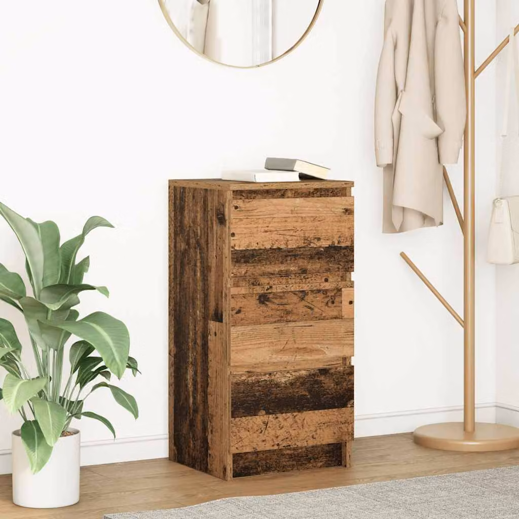vidaXL Credenza in Legno Antico Marrone L/P/H: 37,5 x 35 x 76 cm