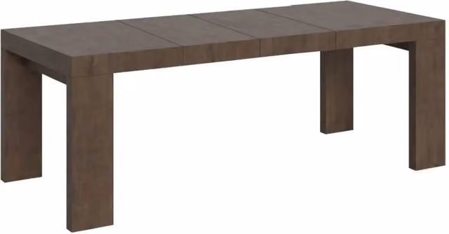 Tavolo rettangolare allungabile Itamoby colore marrone con piano in laminato MDF e struttura in legno e plastica