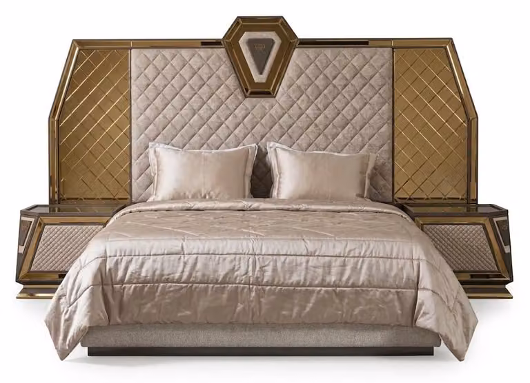 Letto confortevole con 2 comodini integrati e un design elegante