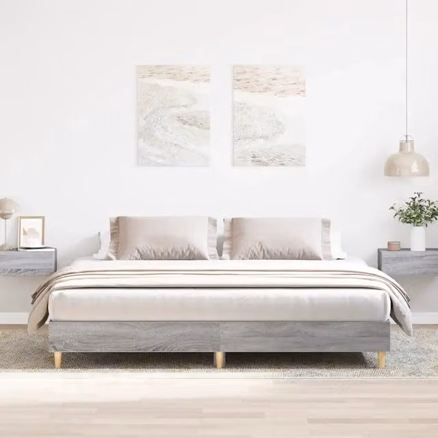Giroletto senza materasso vidaXL Grigio Sonoma L/P/H: 180 x 200 x 25 cm