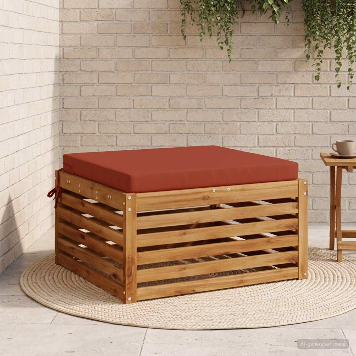 Cuscino per sedia vidaXL SOEST in poliestere rosso con rivestimento lavabile e resistente ai raggi UV