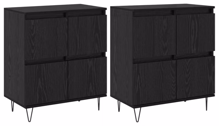 Sideboards 2 pcs Rovere nero
