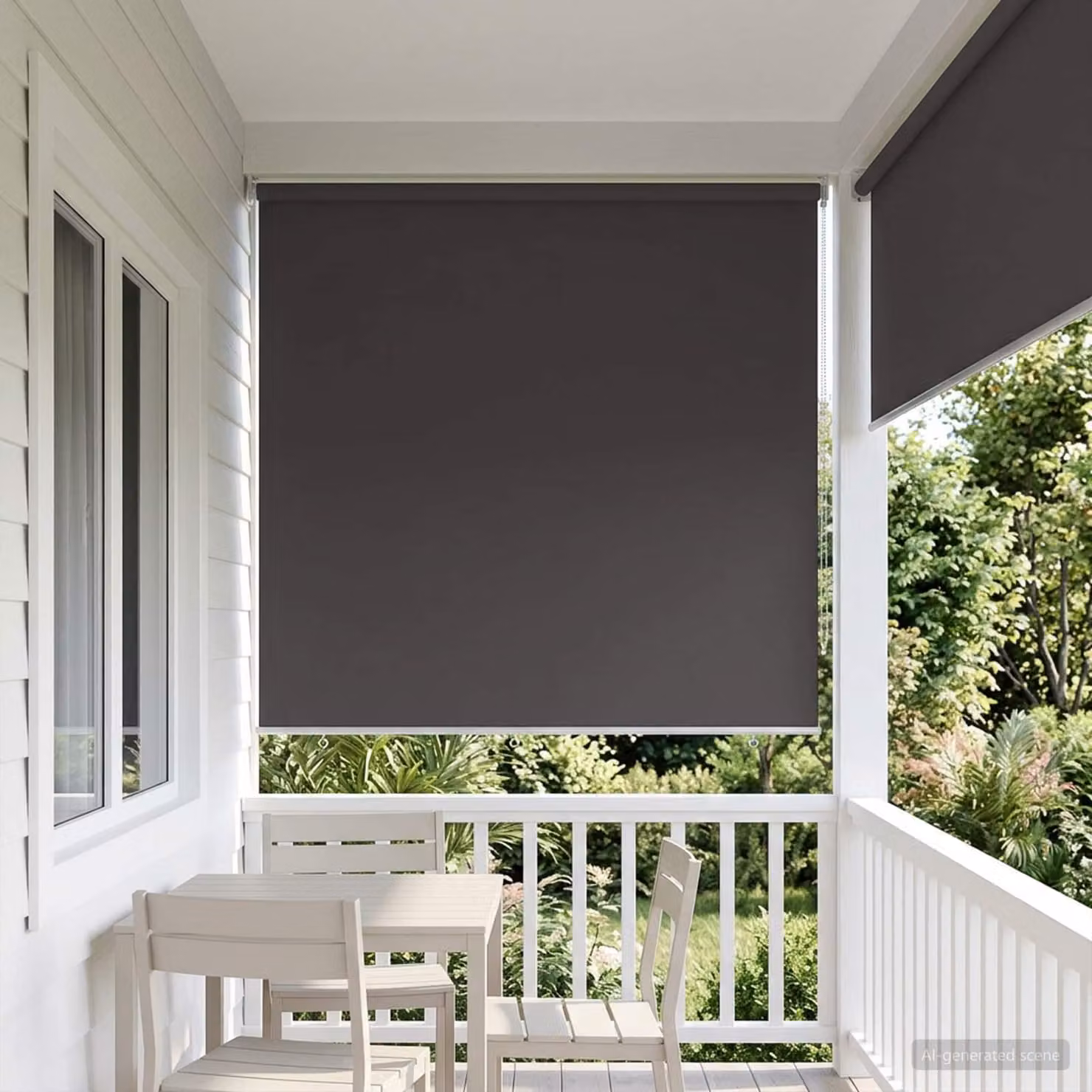 vidaXL Tenda da sole a rullo con protezione UV in poliestere, colore Antracite, L: 200 cm x H: 140 cm