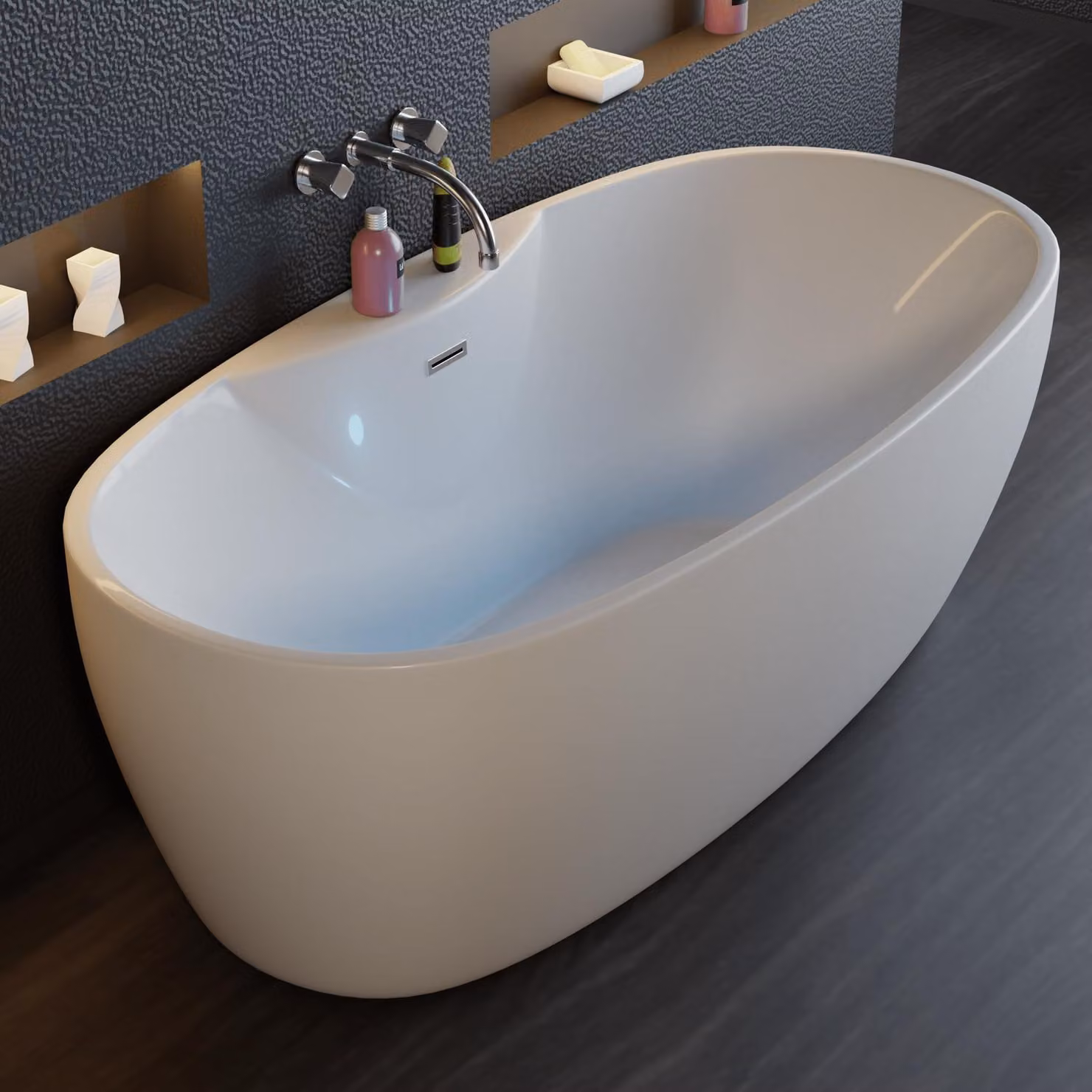 TroniTechnik Vasca da bagno freestanding in acrilico ANAFI