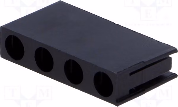 10 alloggiamenti LED, colore nero, spessore 3 mm, larghezza: 4,4 mm, attacchi FIX-LE40, conformi a UL94V-2, angolati