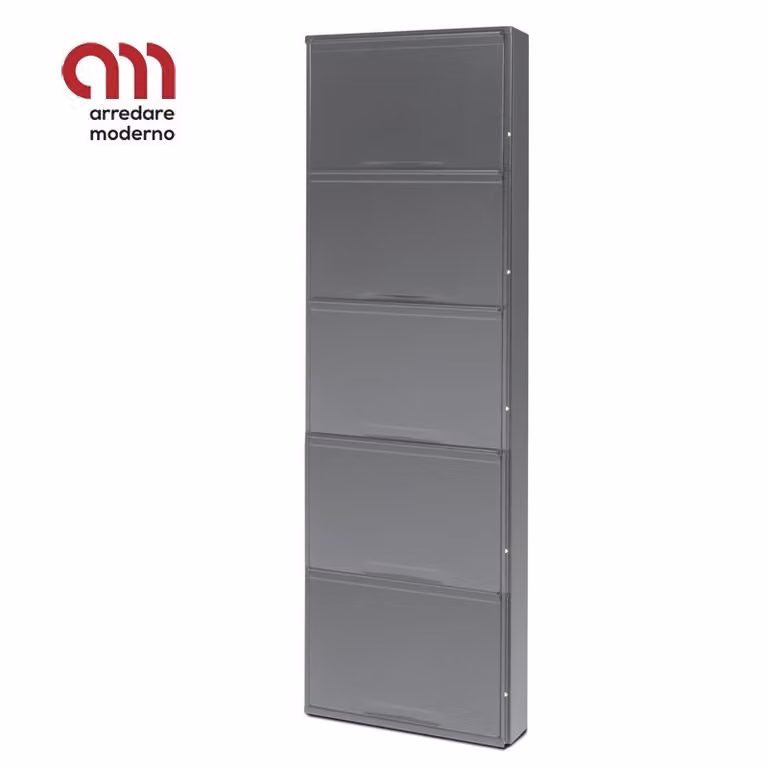 Scarpiera slim in acciaio 5 ante 10 paia Art.As105