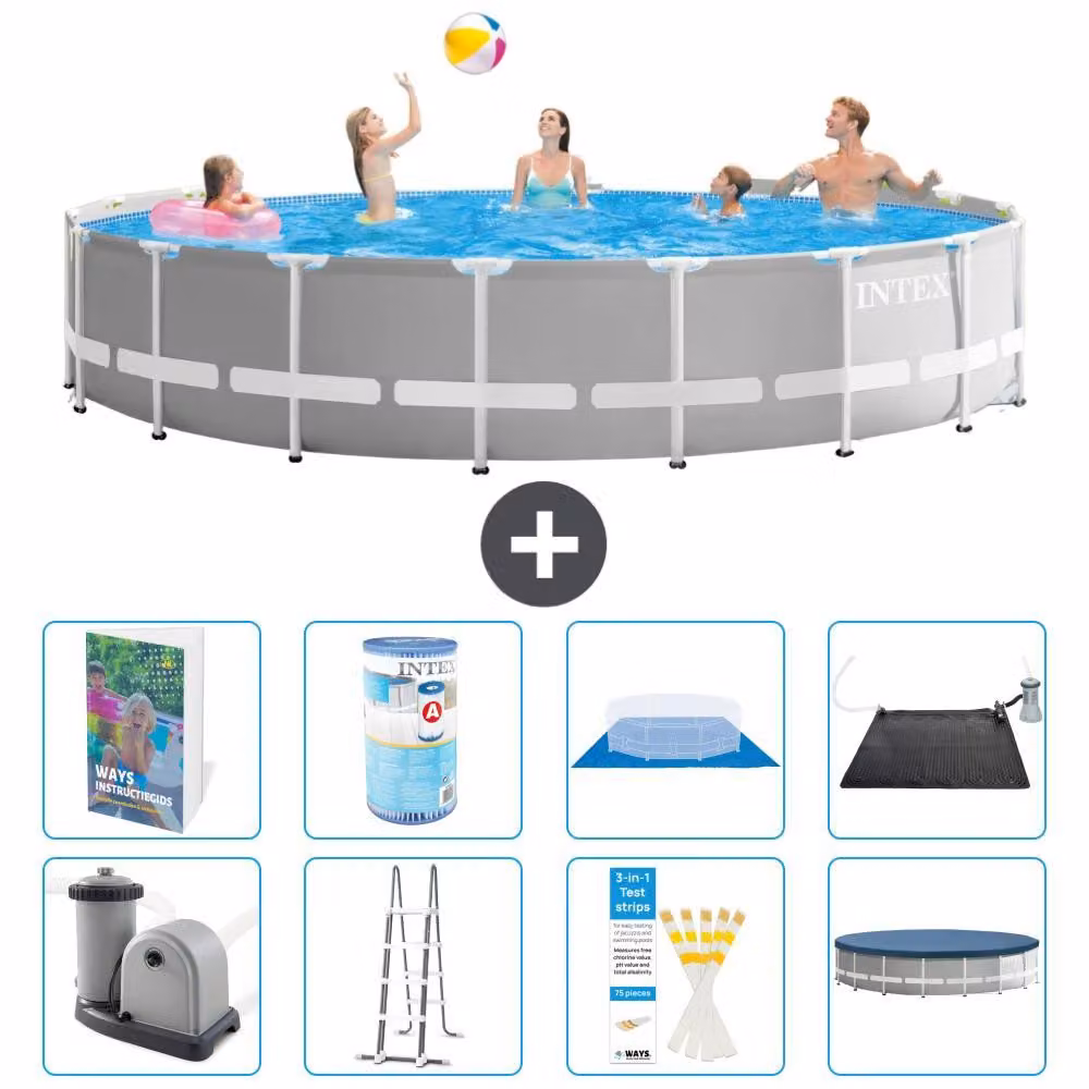 Struttura per piscina a forma di prisma - 549x122 cm - composta da 7 elementi - modello S619