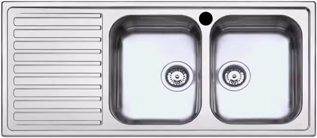 LAVELLO SAXT333A 116X50 CM 2 VASCHE GOCCIOLATOIO SINISTRO