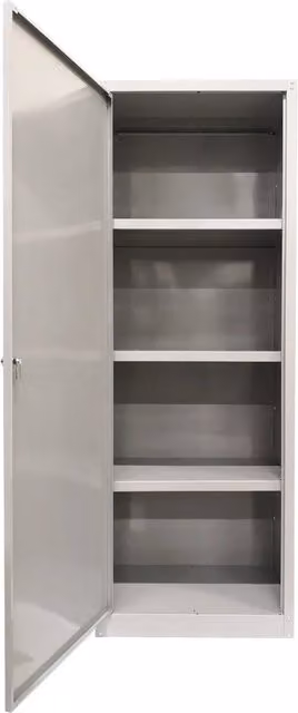 Armadio Portadocumenti GIORDANOSHOP in Metallo Verniciato Grigio con 1 Anta e Ripiani Regolabili L/P/H: 60 x 40 x 167 cm