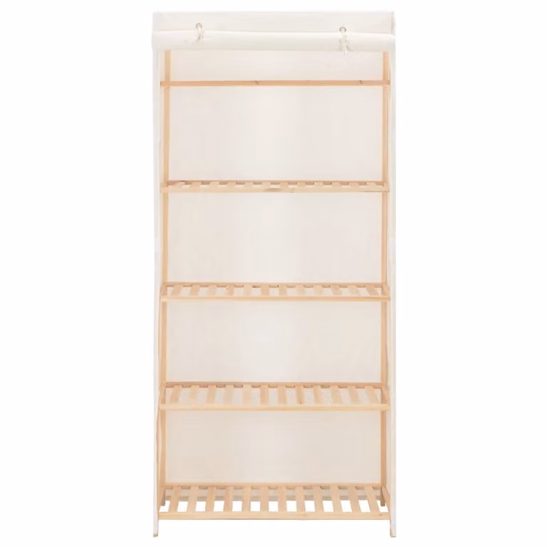 Armadio Bianco 79x40x170 cm in Tessuto
