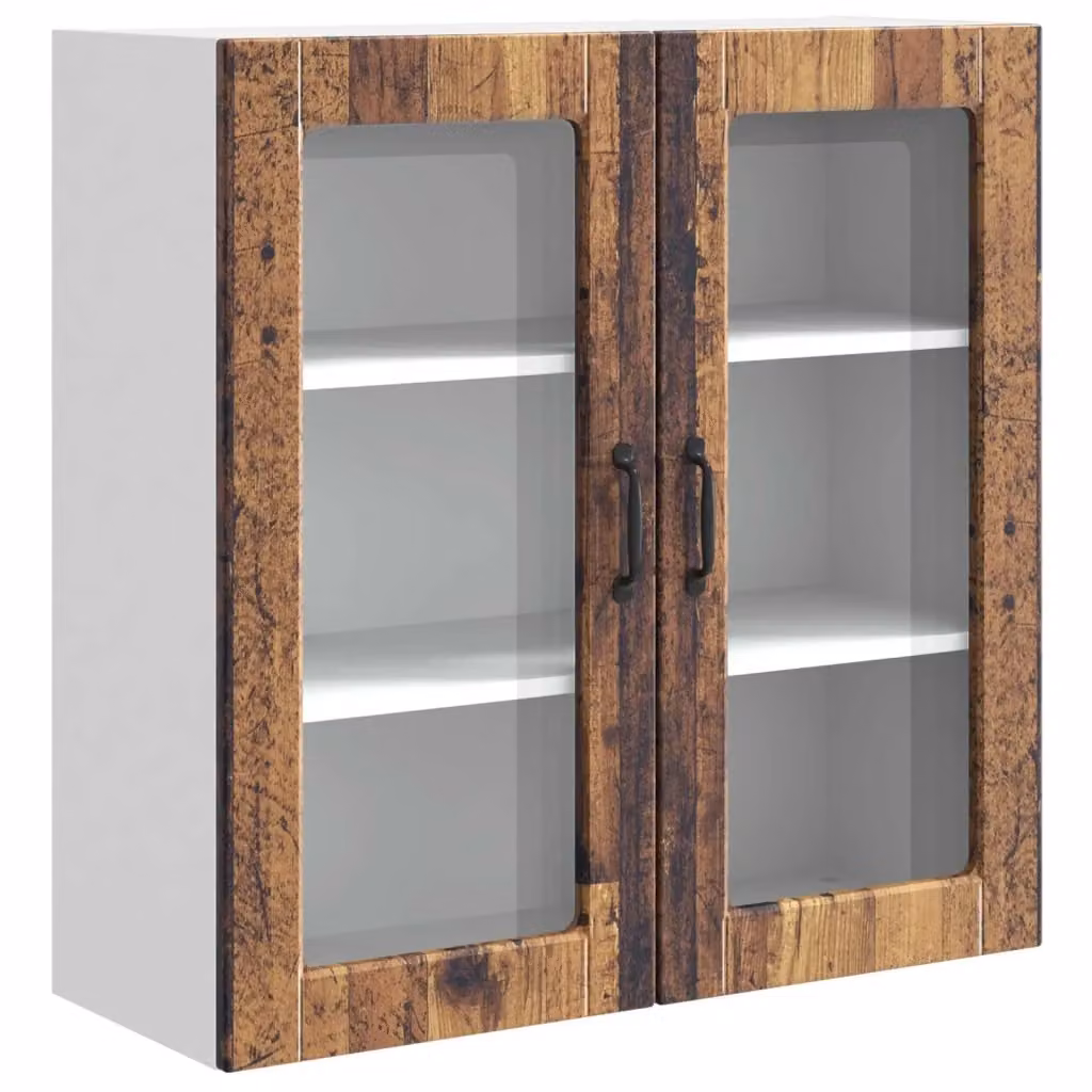 Armadio da cucina e soggiorno vidaXL in legno marrone con ante a battente e ripiani interni, L 80 x P 31 x H 80 cm – 2