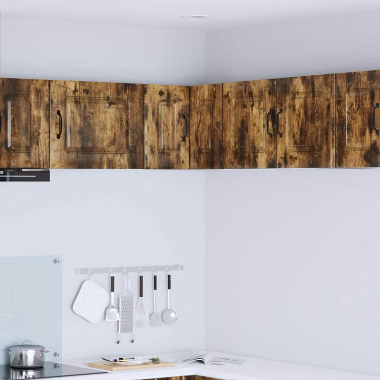 vidaXL Mobiletto da cucina moderno in legno e MDF marrone con ante a battente e ripiani interni L/P/H: 57 x 57 x 40 cm