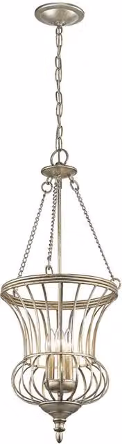 Lampada a sospensione Kichler Calla in metallo color oro/ottone, dimmabile, con 3 portalampada E14, H: 180 cm, L: 35,6 cm, P: 266,7 cm