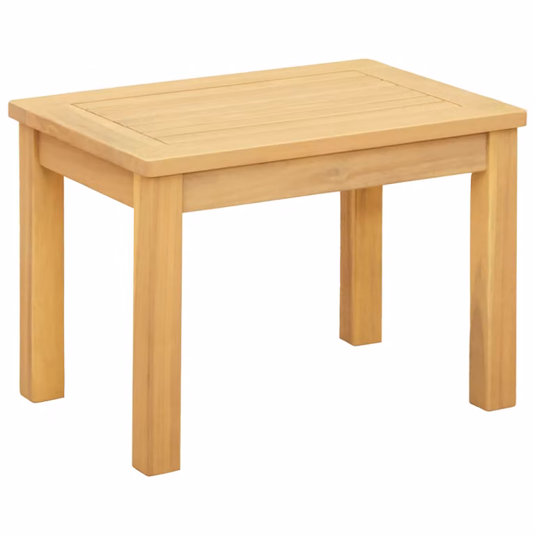 vidaXL Tavolino da salotto rettangolare in legno di acacia color beige e marrone L: 50 cm, P: 35 cm, H: 36 cm