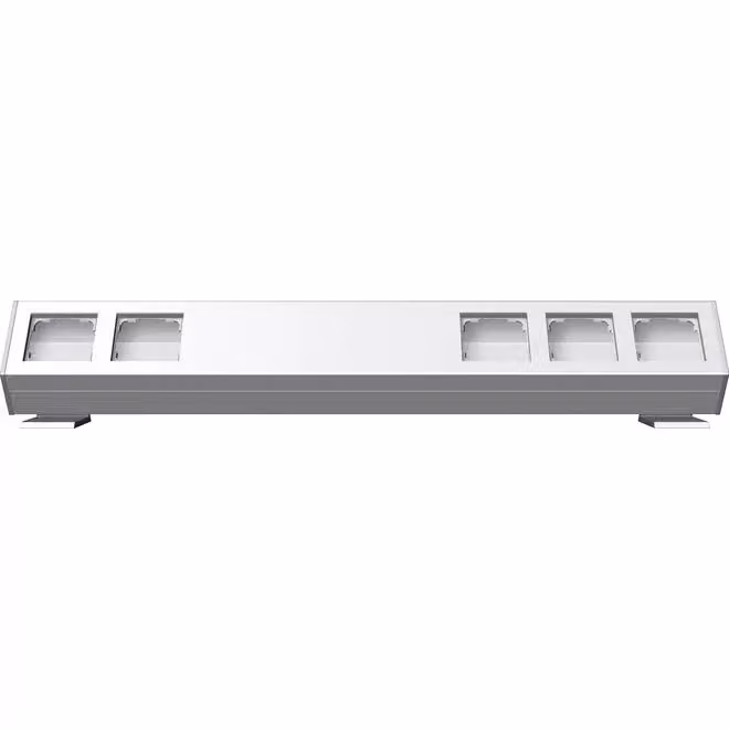 Gira 119527 a 5 posti con staffa di fissaggio, profilo 55, colore bianco puro