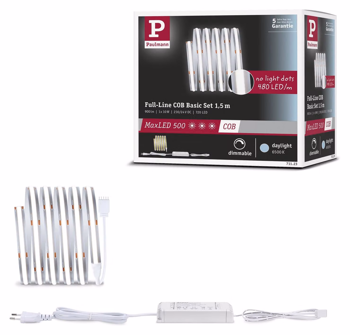 Paulmann MaxLED 500: Kit base a LED COB, illuminazione a striscia