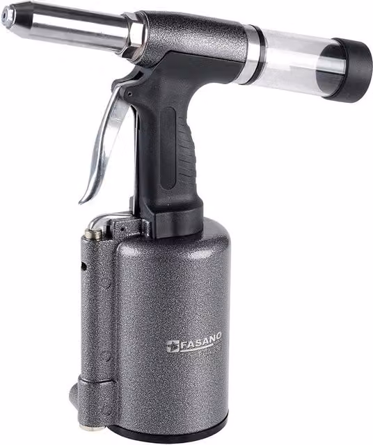 Rivettatrice pneumatica a pistola professionale Fasano, colore grigio, range 2,4-6,4mm