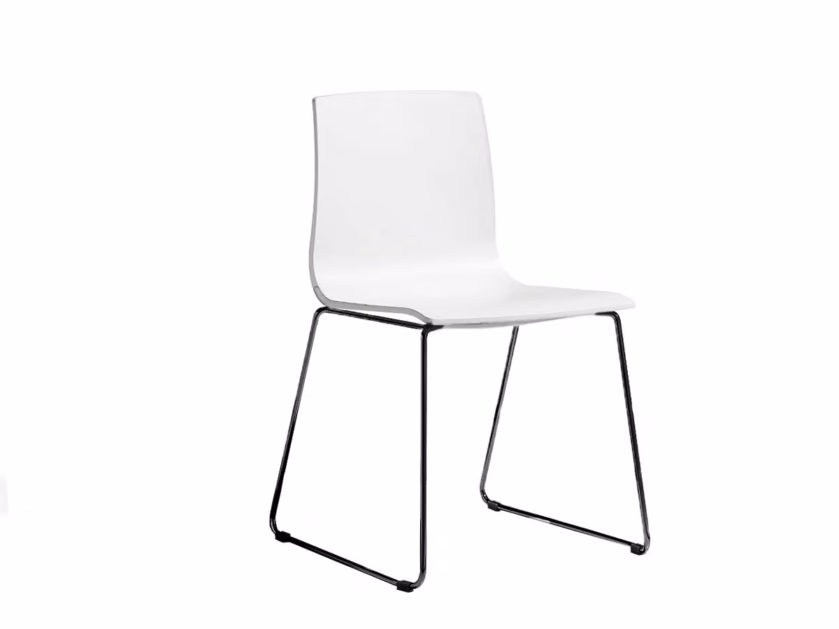 Alice Sedia Base a Slitta - Lino/Antracite