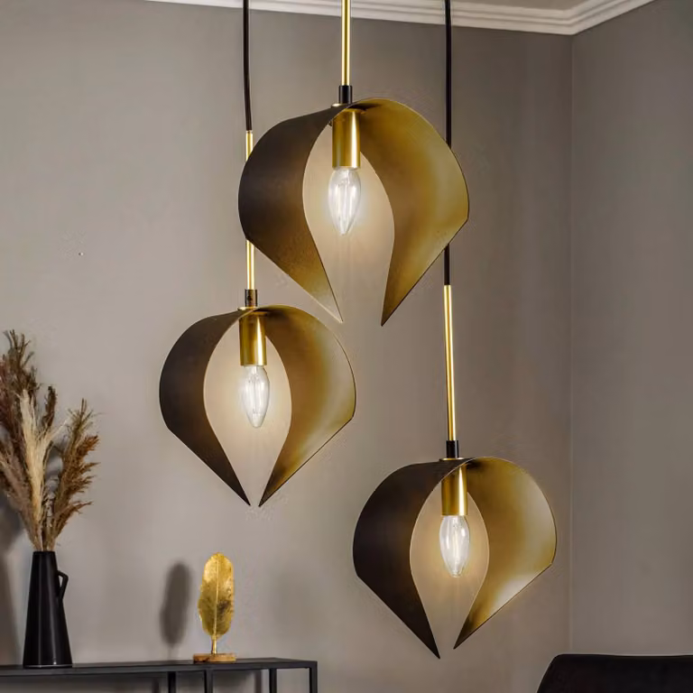 Lampada a sospensione Mikolay Lucande, dimmerabile, Nero, Soggiorno / Sala da pranzo, Metallo, Design, Lampada a sospensione