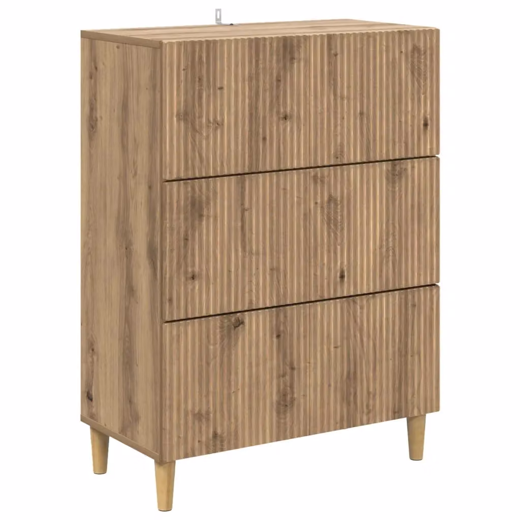 Mobile con Cassetti Moderno vidaXL in Legno MDF Marrone L: 66 cm, P: 34,5 cm, H: 90 cm – 2