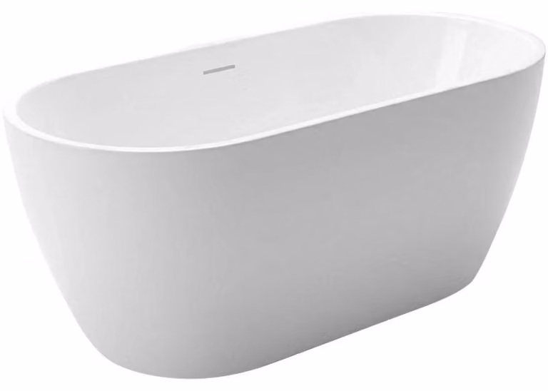 CERANO - Vasca da bagno freestanding in acrilico Anita - bianco lucido - 149x74 cm