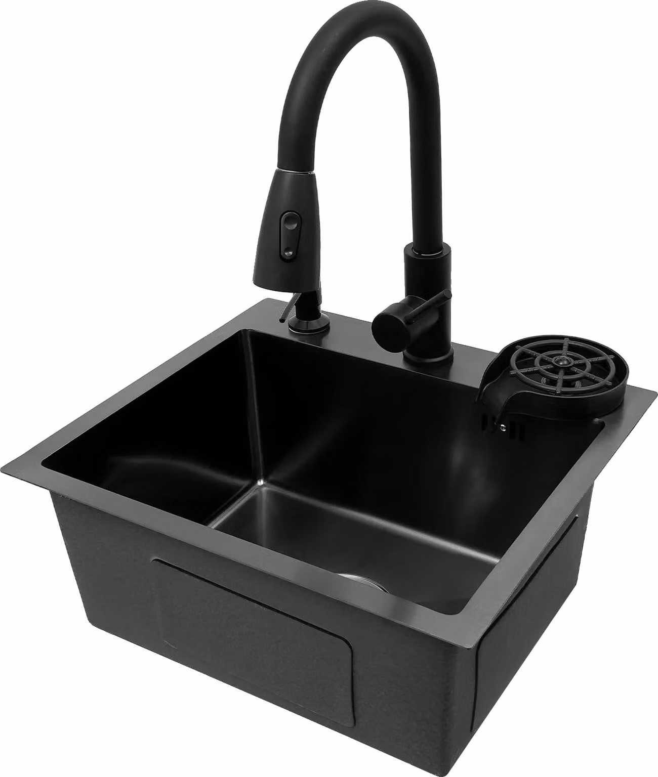 Lavello da cucina, acciaio inossidabile resistente, installazione versatile, nero