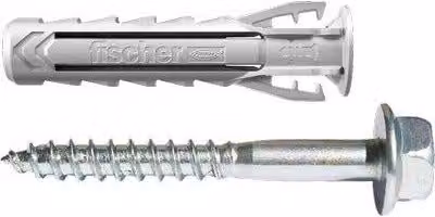 Tassello in nylon Fischer Sx Plus con vite cava grigio, confezione da 100 pezzi, L: 10 mm, H: 50 mm