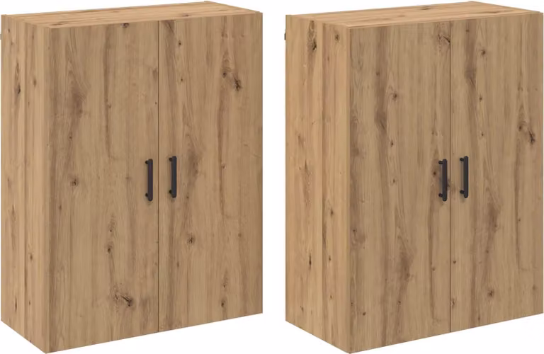 Mobiletto a muro 2 pcs Rovere artigianale 69,5 x 34 x 90 cm