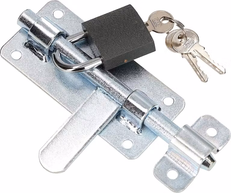 KOTARBAU® Catenaccio 150 mm zincato con lucchetto robusto argento universale