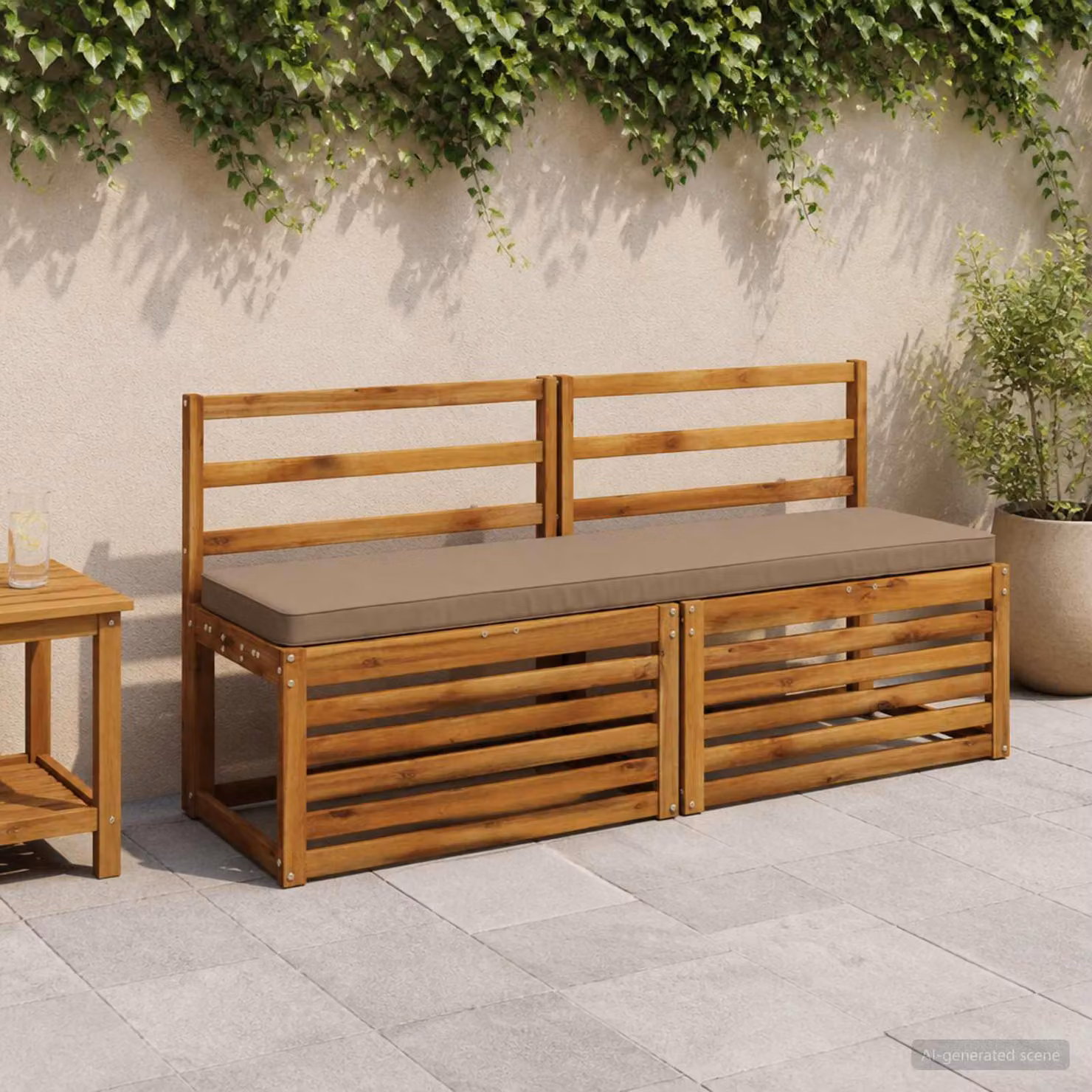 Cuscino per Panchina vidaXL VUGHT in Poliestere, Colore Beige