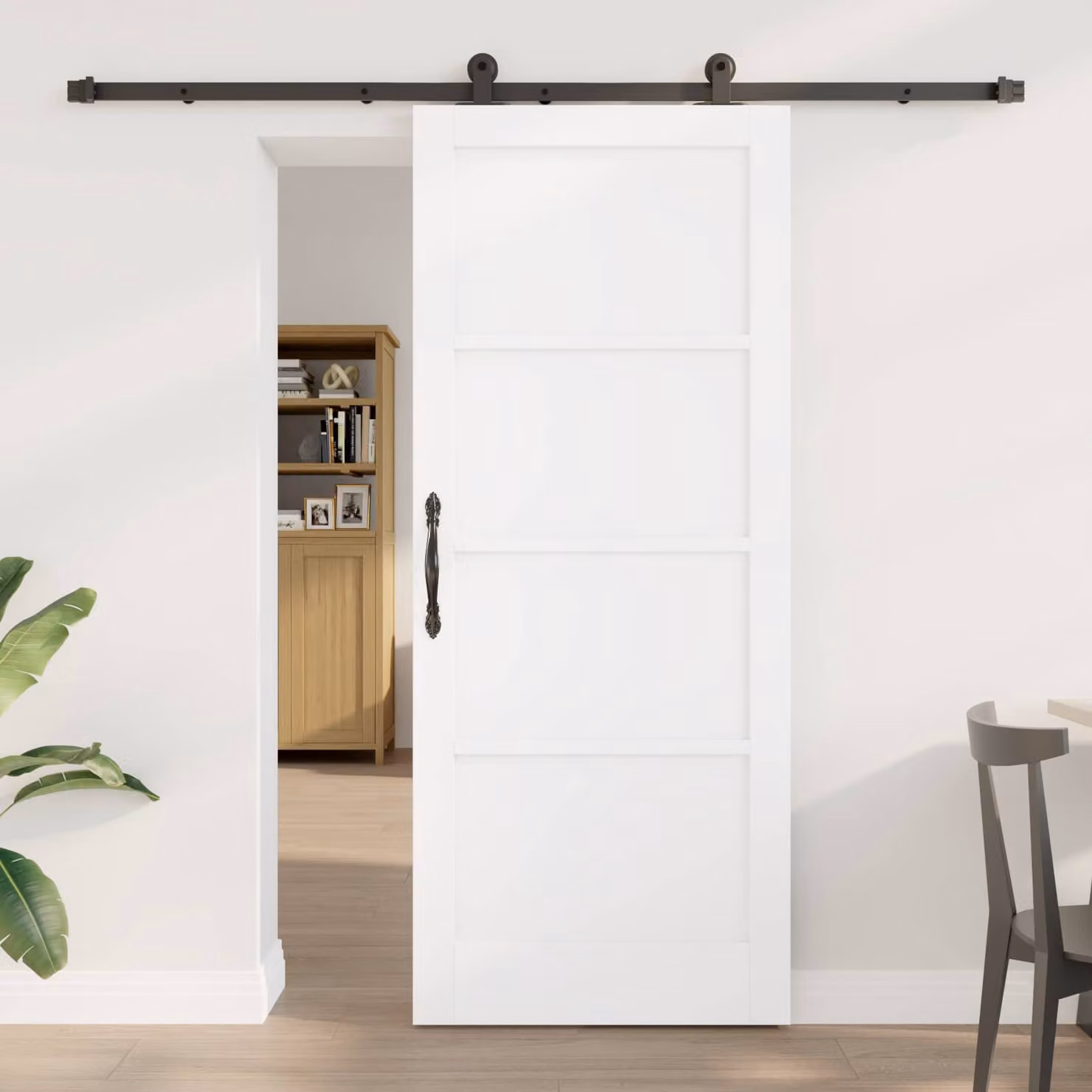 Porta scorrevole moderna vidaXL ORKDAL in legno di pino bianco, L: 83 cm, H: 202 cm