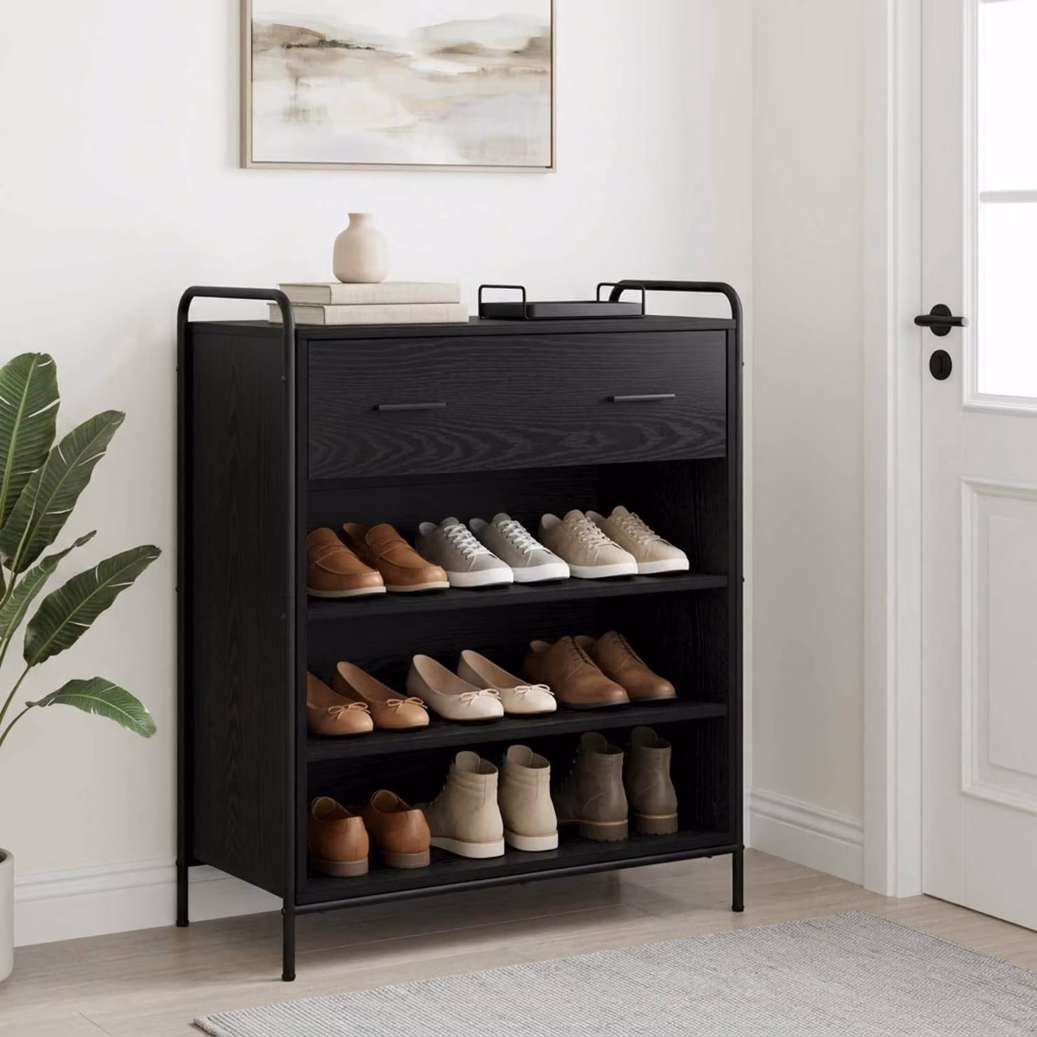 vidaXL Mobile per scarpe 76 x 36,5 x 93 cm Legno ingegnerizzato
