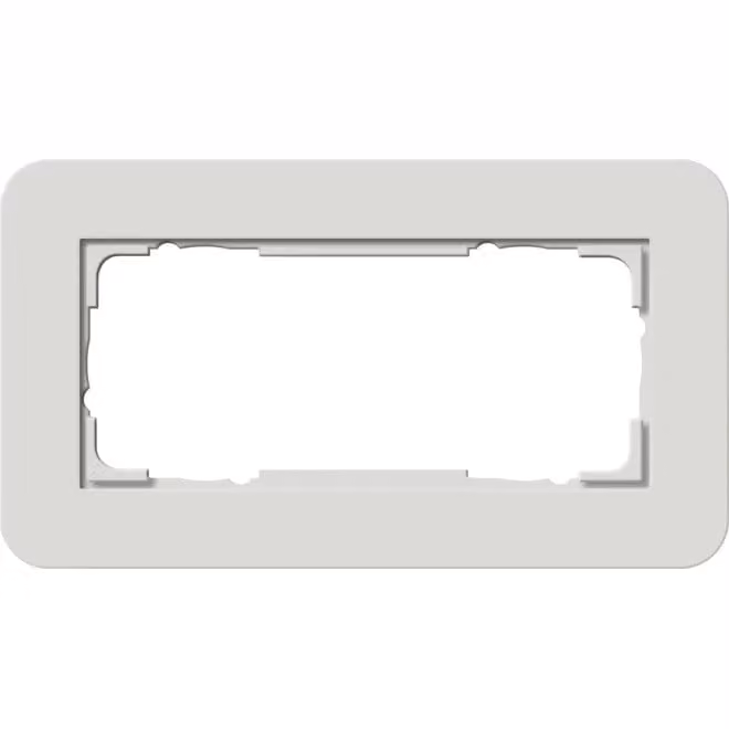 Gira 1002411 Cornice di copertura 2f senza pulsanti Gira E3 Grigio chiaro/Bianco puro