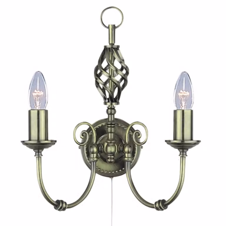 Searchlight Applique da parete Zanzibar, dimmerabile, Bronzo / Ottone antico, Soggiorno / Sala da pranzo, Metallo, Antico, Applique