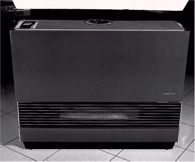 Stufa a Metano Lincar W 8000 9008 con Termostato Regolabile e Accensione Piezo, Trasformabile in GPL, H 72 cm x L 72 cm x P 26 cm, Bianco o Nero