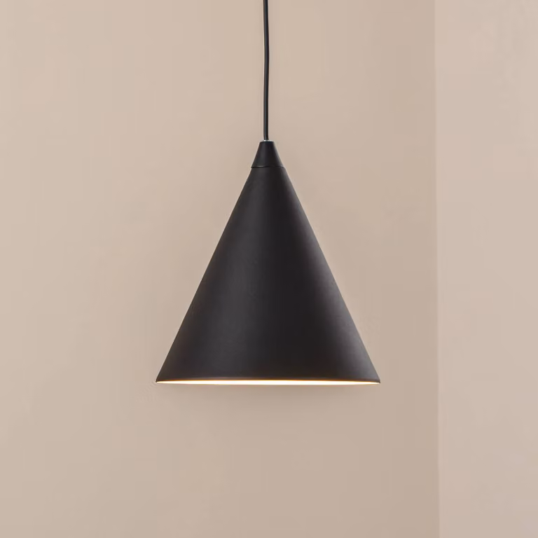 Lampada a sospensione Form ALDEX, dimmerabile, Nero, Soggiorno / Sala da pranzo, Metallo, Lampada a sospensione