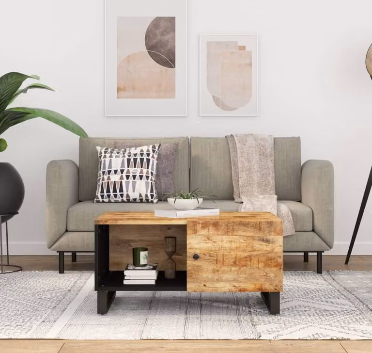Maison Exclusive - Tavolino 80x50x40 cm, in legno massello di mango e pannelli di legno