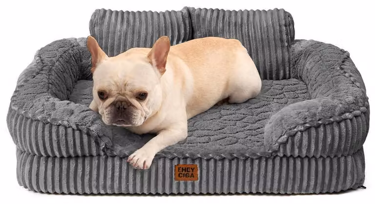 Cuccia ortopedica per cani, colore grigio, dimensioni 76x51 cm