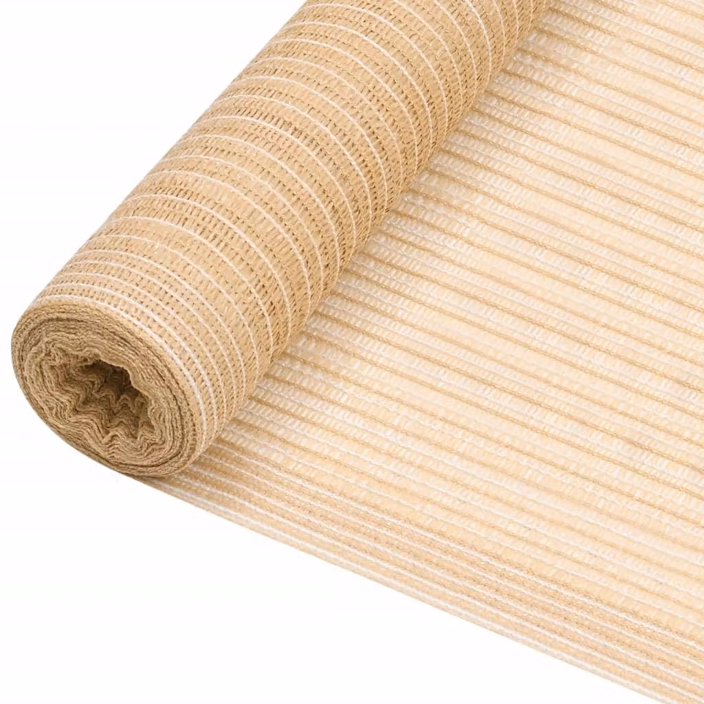 The Living Store Copertina per recinzione beige 3,6x50 m HDPE 75 g/m²